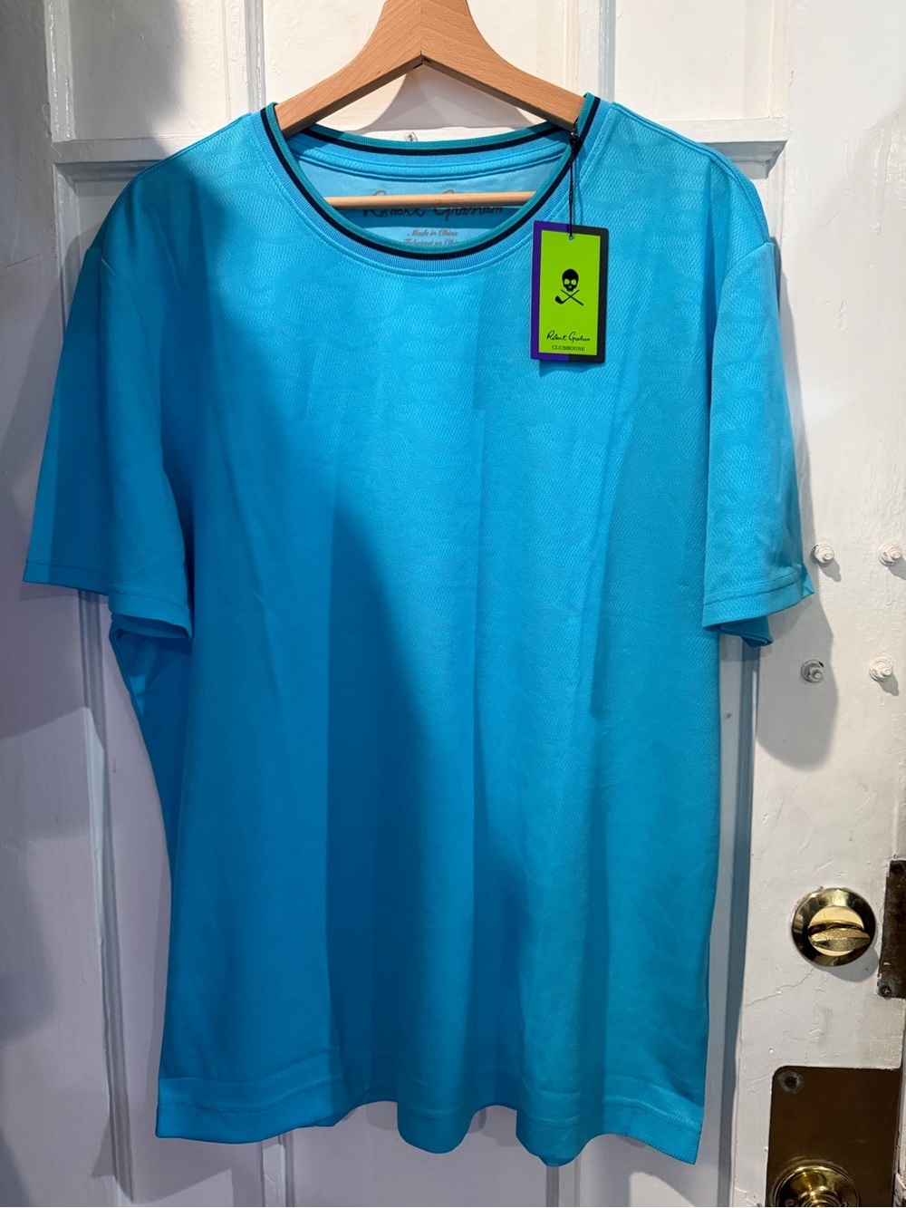 Robert Graham Short-Sleeve Crew Tee - Bright Turquoise